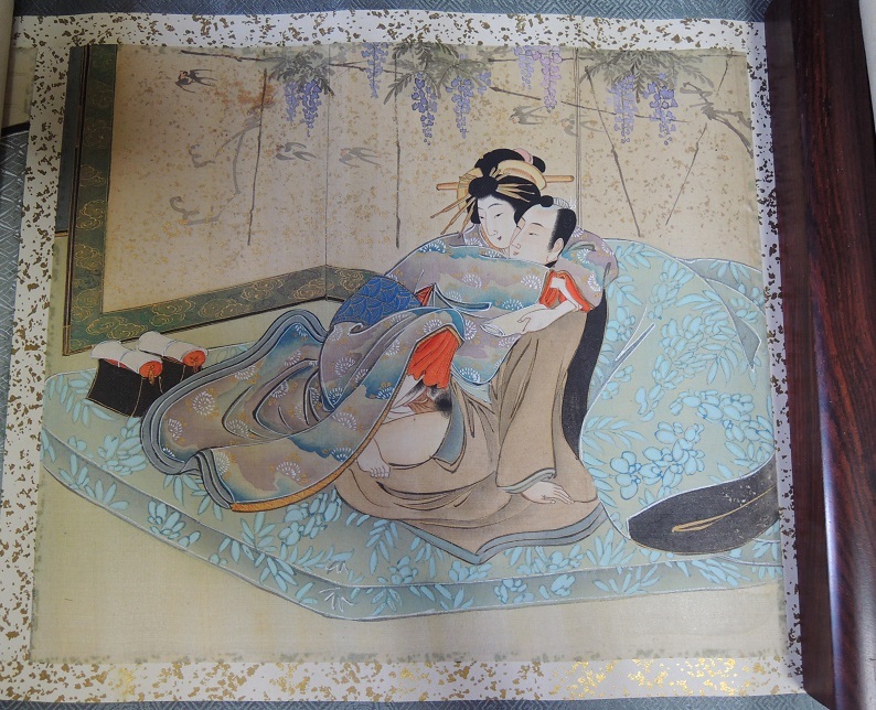 Yahoo!オークション - 貴重品 肉筆 春画 十二図 絹本肉筆 浮世絵 江戸