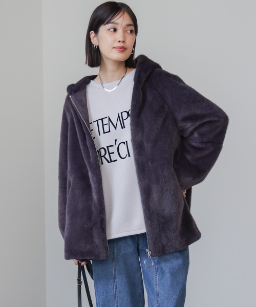 フェイクファーコート｜ブージュルードの通販｜&mall（アンドモール
