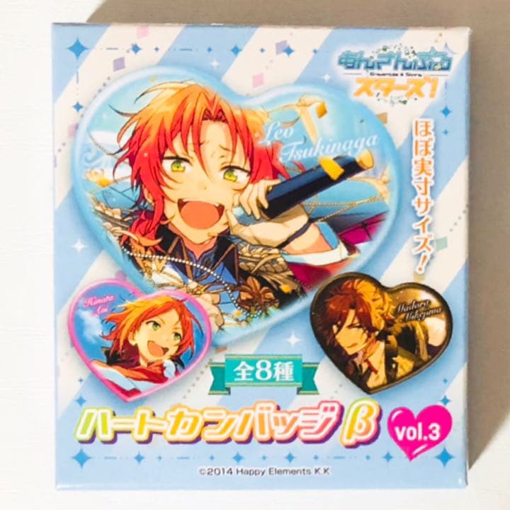 新品☆あんスタ☆Knights【月永レオ】ハートカンバッジ☆ハート缶