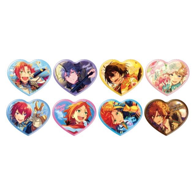 新品☆あんスタ☆Knights【月永レオ】ハートカンバッジ☆ハート缶