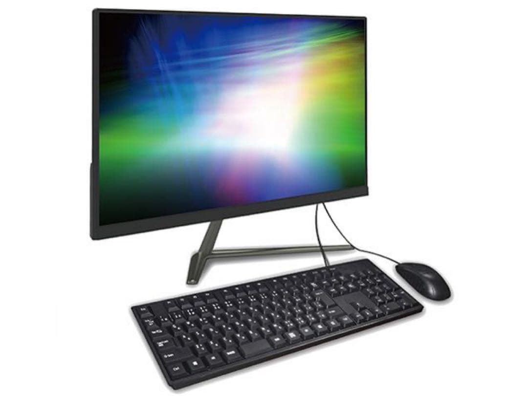 【新品・未開封】21.5型液晶一体型PC KAD215AIO-BK 21.5型 フルHD非光沢IPSパネルを採用し、税抜2万円台を実現 液晶一体型
