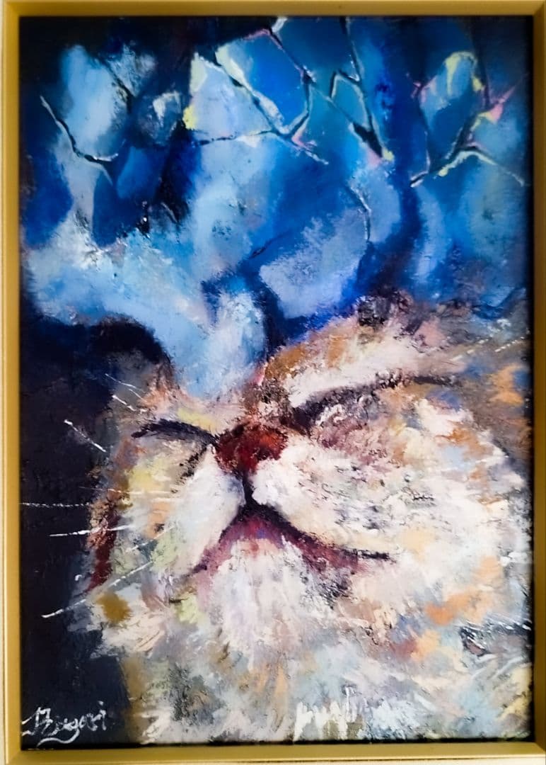 『宙に咲く無窮の灯』 F4 油彩画 アート インテリア 開運 幸運アート 宙に咲く無窮の灯』 F4 油彩画 アート インテリア 開運 幸運アート