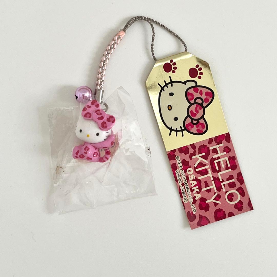 レア】ハローキティ ピンク ヒョウ柄 ストラップ 大阪限定 レオパード