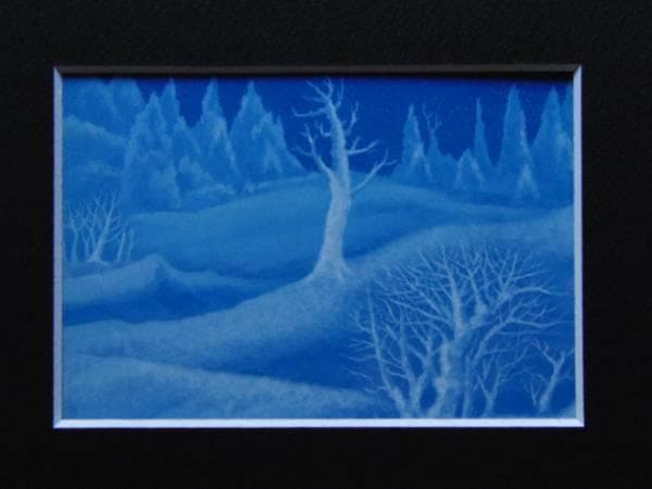 東山魁夷、【月光】、希少な高級額装用画集より、美品、新品額装付