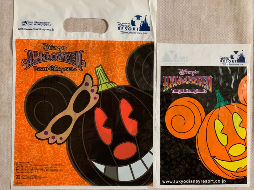 ディズニーランド ディズニーシー ハロウィン ショップ 袋 ショッパー