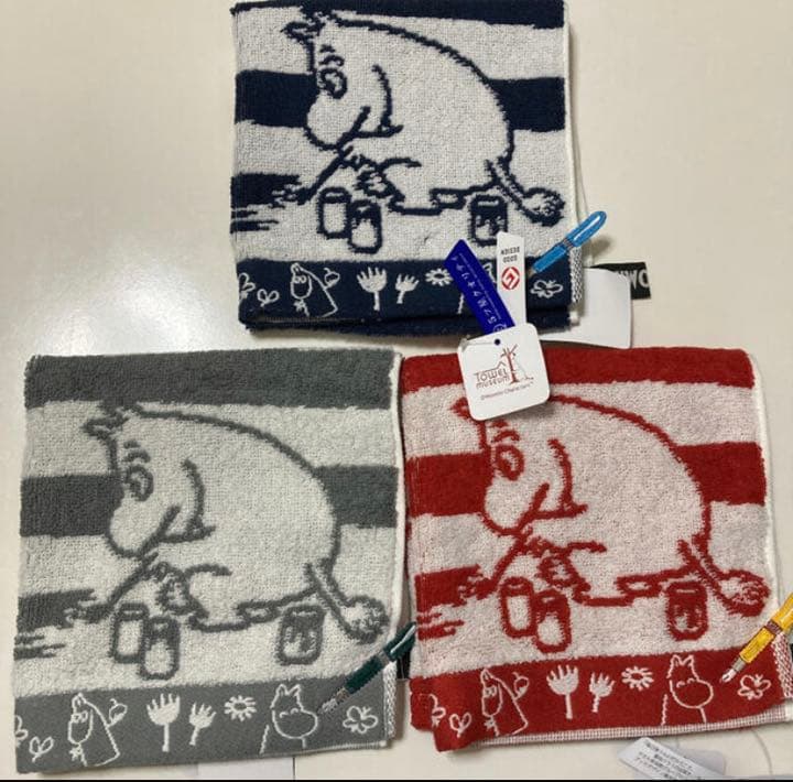 確認用　3枚セット　ムーミン　ハンドタオル　タオル美術館 ムーミン』チェックギフト タオルハンカチ – タオル美術館公式